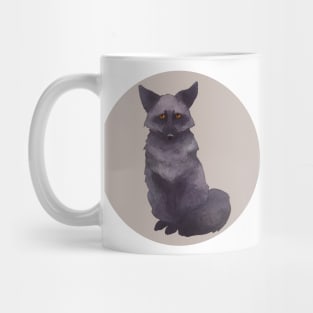 Mystical magic black fox. Mug